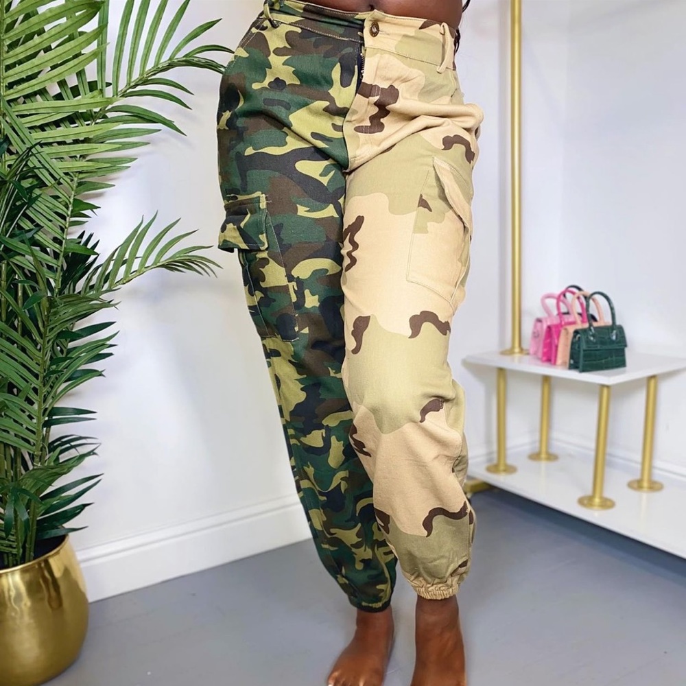 Brand new two tone camp joggers